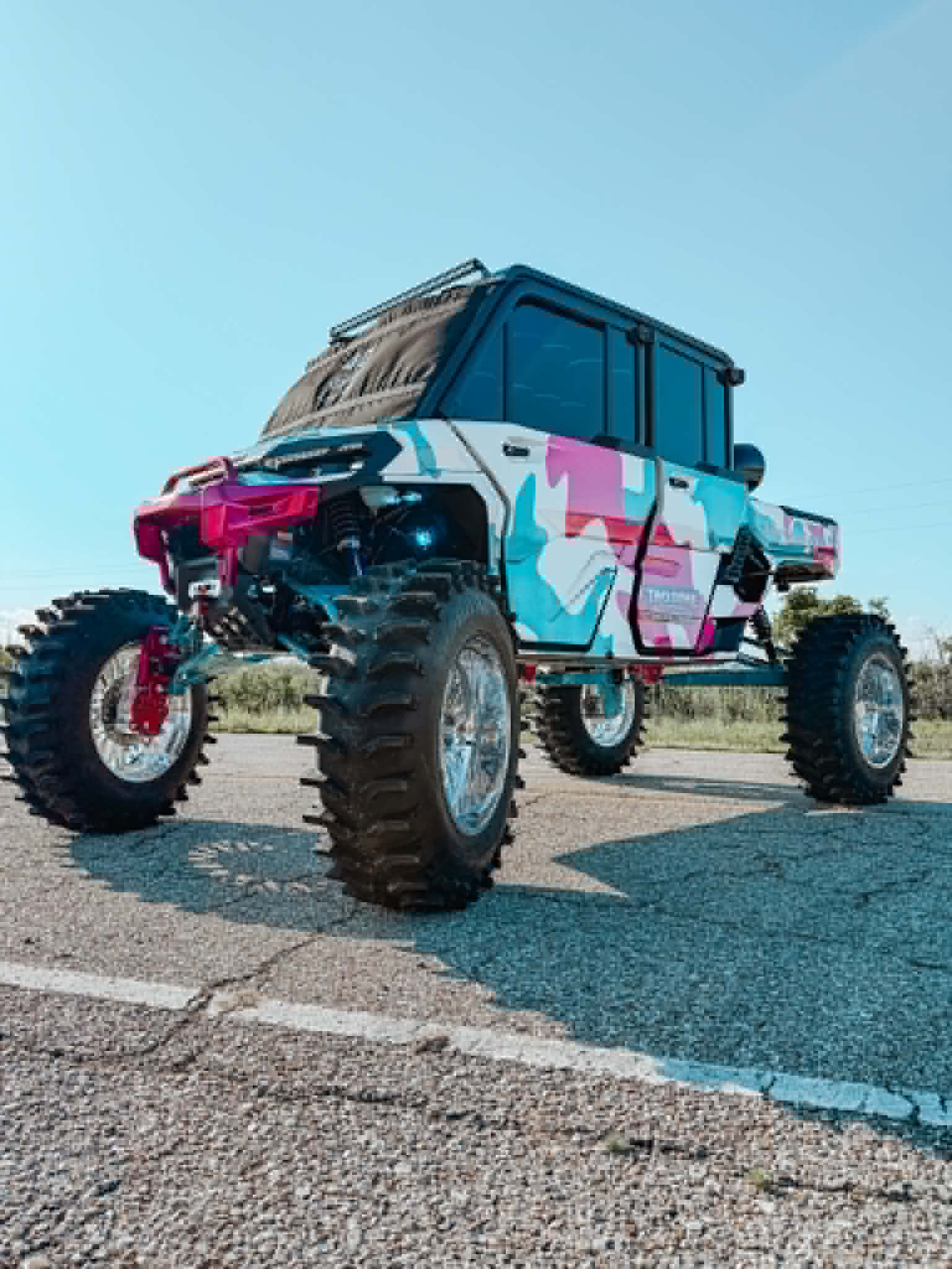 Custom side-by-side with pastel camo wrap