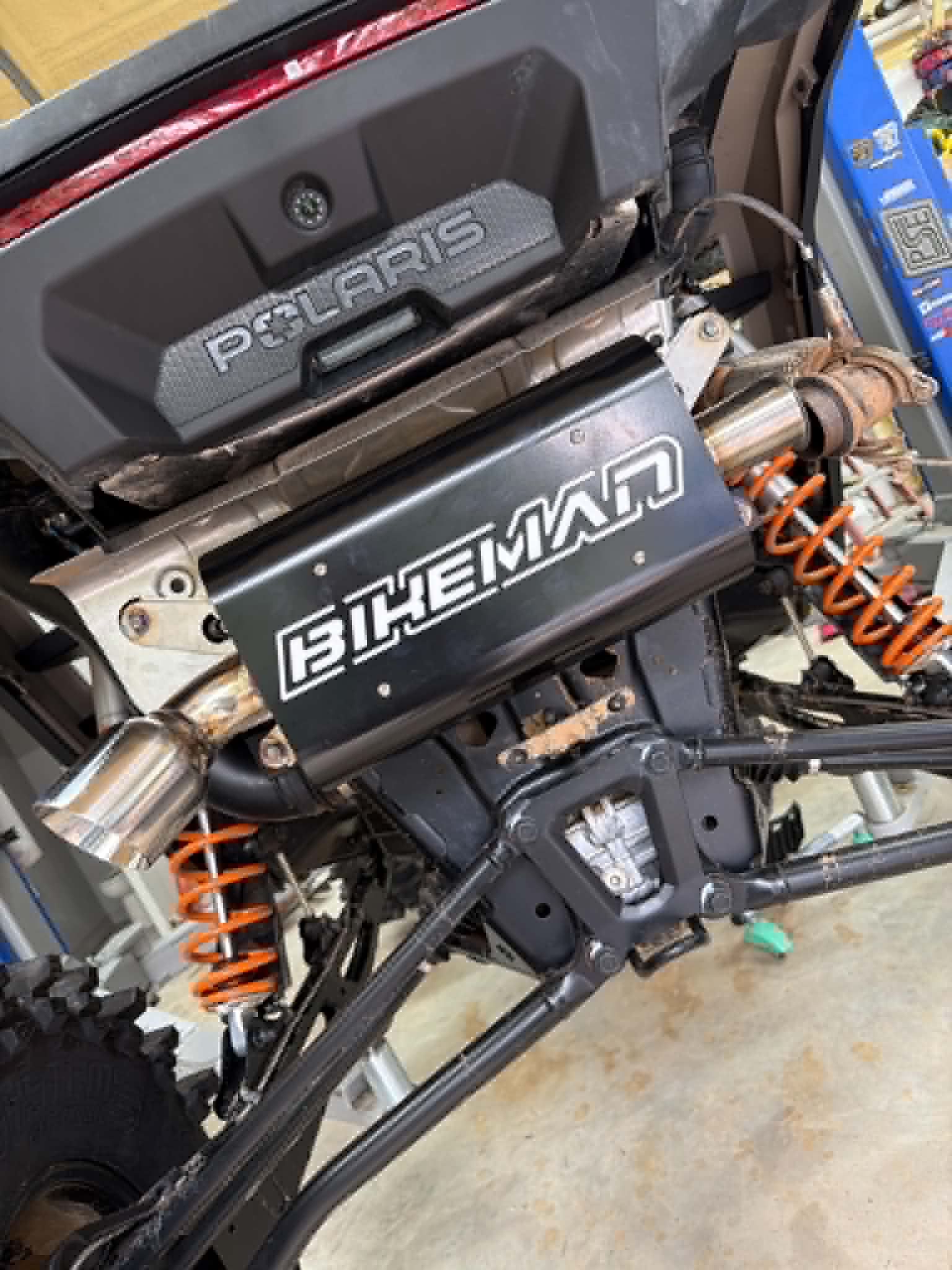 Performance exhaust and suspension work in progress